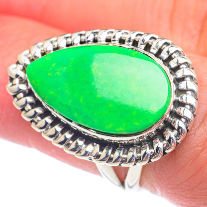 Gaspeite Rings handcrafted by Ana Silver Co - RING71495