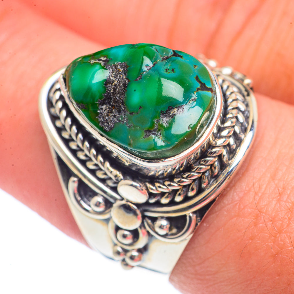Tibetan Turquoise Rings handcrafted by Ana Silver Co - RING71496