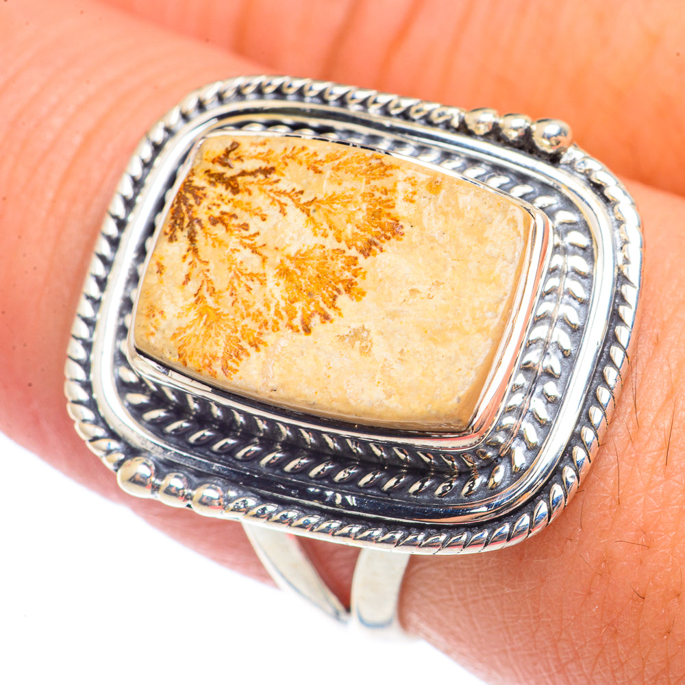 Germany Psilomelane Dendrite Rings handcrafted by Ana Silver Co - RING71503