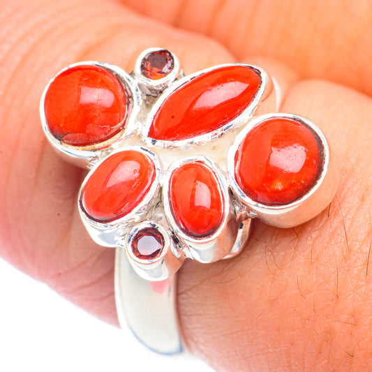 Red Onyx Rings handcrafted by Ana Silver Co - RING71513