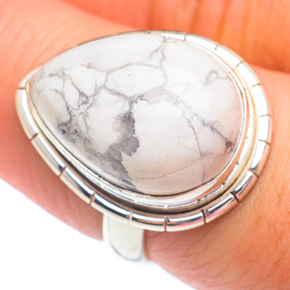 Howlite Rings handcrafted by Ana Silver Co - RING71524