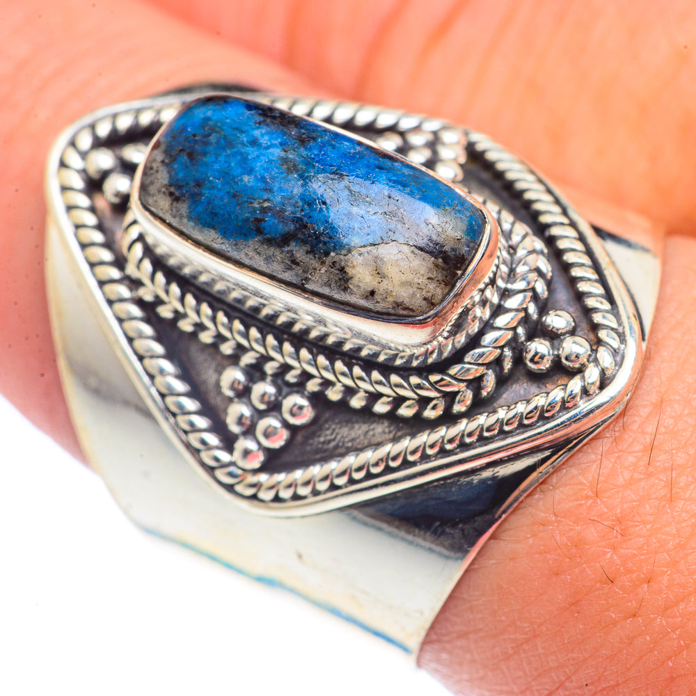 K2 Blue Azurite Rings handcrafted by Ana Silver Co - RING71535