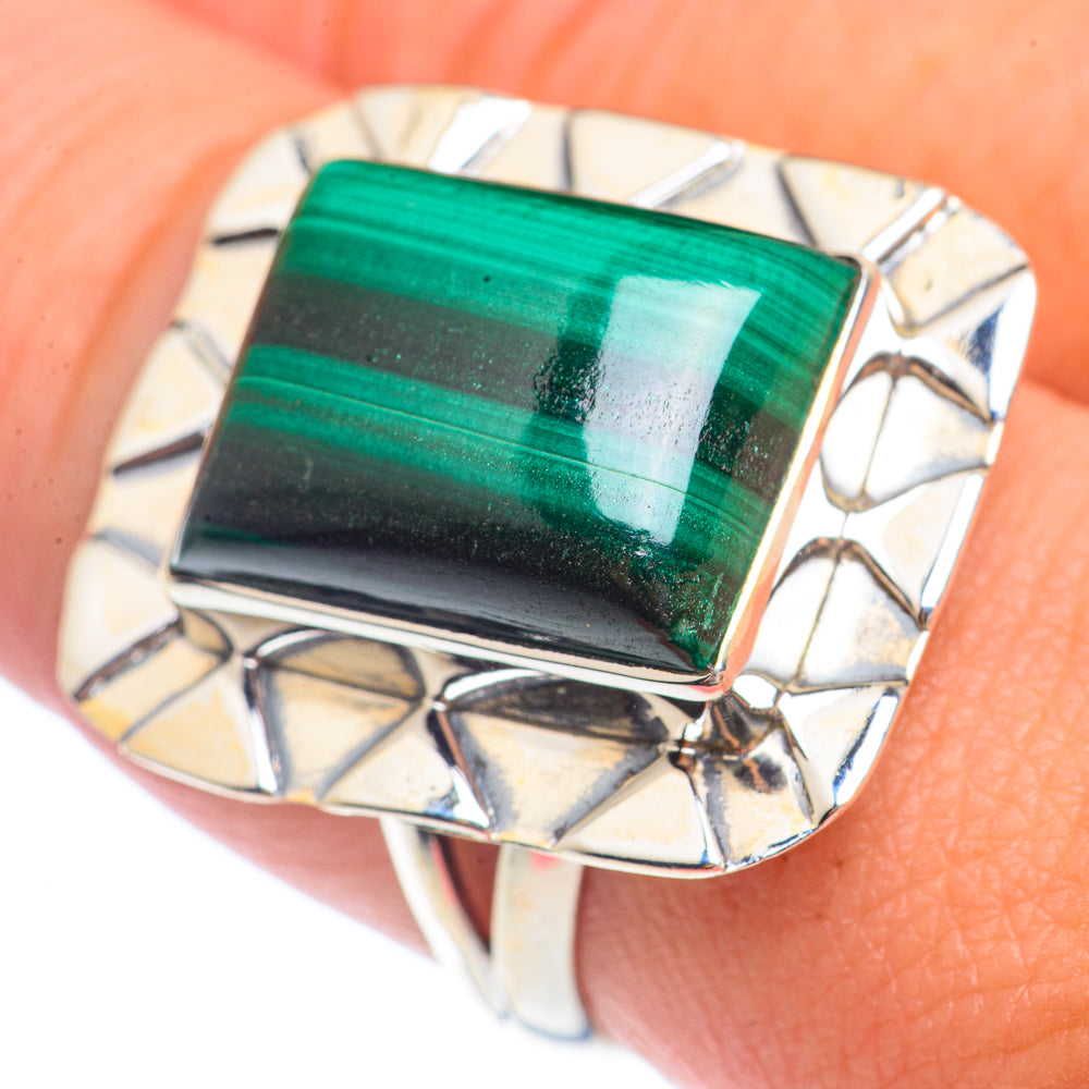 Malachite Rings handcrafted by Ana Silver Co - RING71539