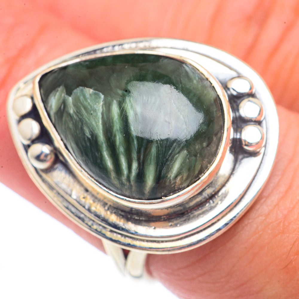 Seraphinite Rings handcrafted by Ana Silver Co - RING71540