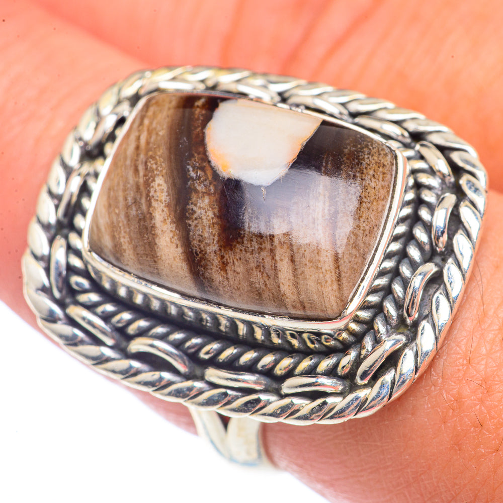 Peanut Wood Jasper Rings handcrafted by Ana Silver Co - RING71546