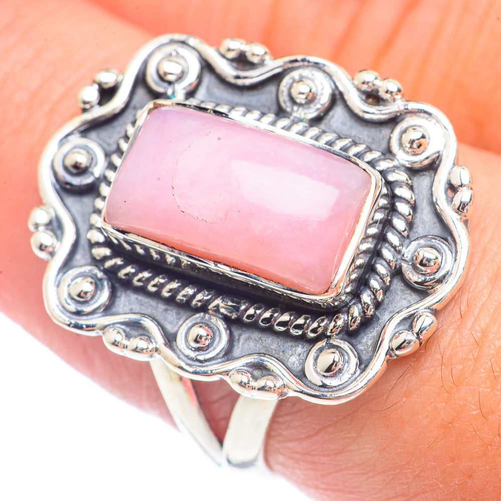 Pink Opal Rings handcrafted by Ana Silver Co - RING71554