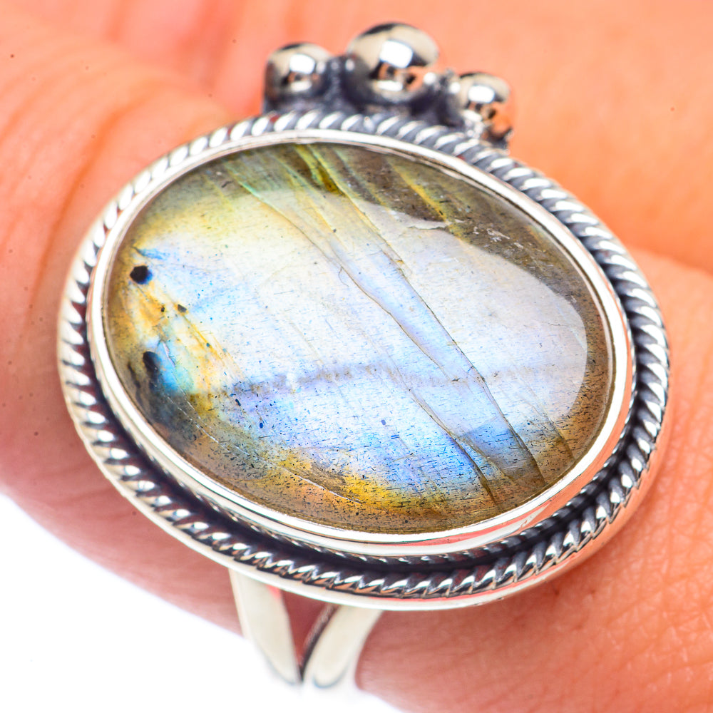 Labradorite Rings handcrafted by Ana Silver Co - RING71566