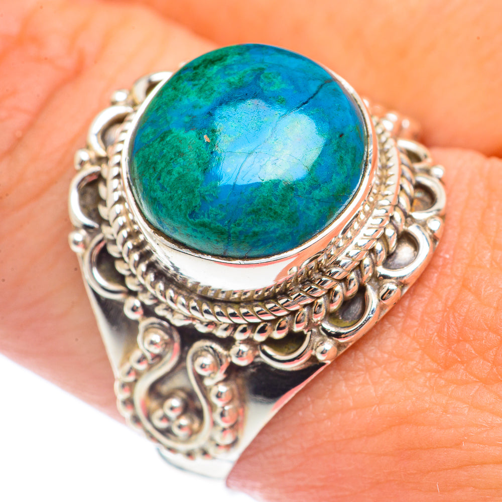 Chrysocolla Rings handcrafted by Ana Silver Co - RING71568