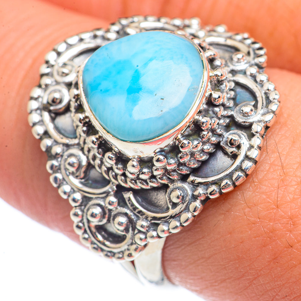 Larimar Rings handcrafted by Ana Silver Co - RING71569