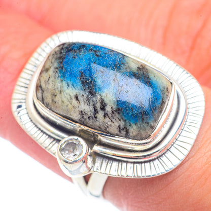 K2 Blue Azurite Rings handcrafted by Ana Silver Co - RING71571