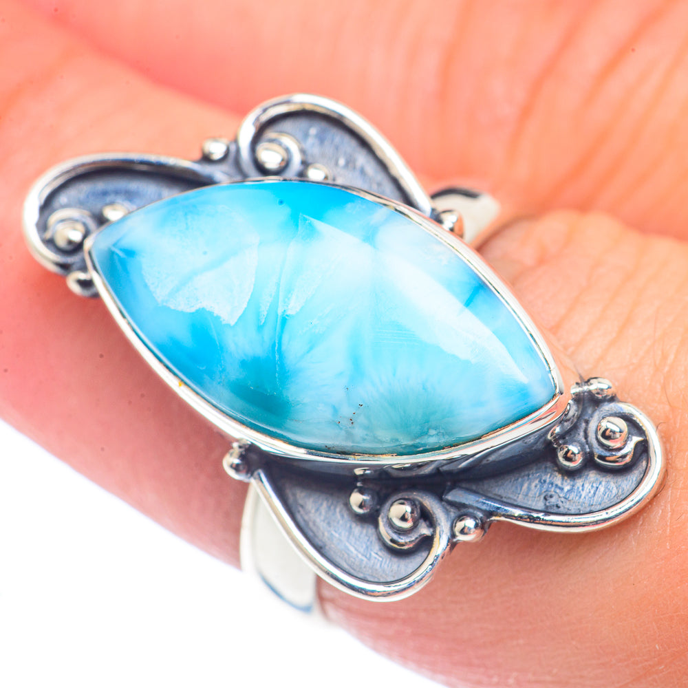 Larimar Rings handcrafted by Ana Silver Co - RING71572