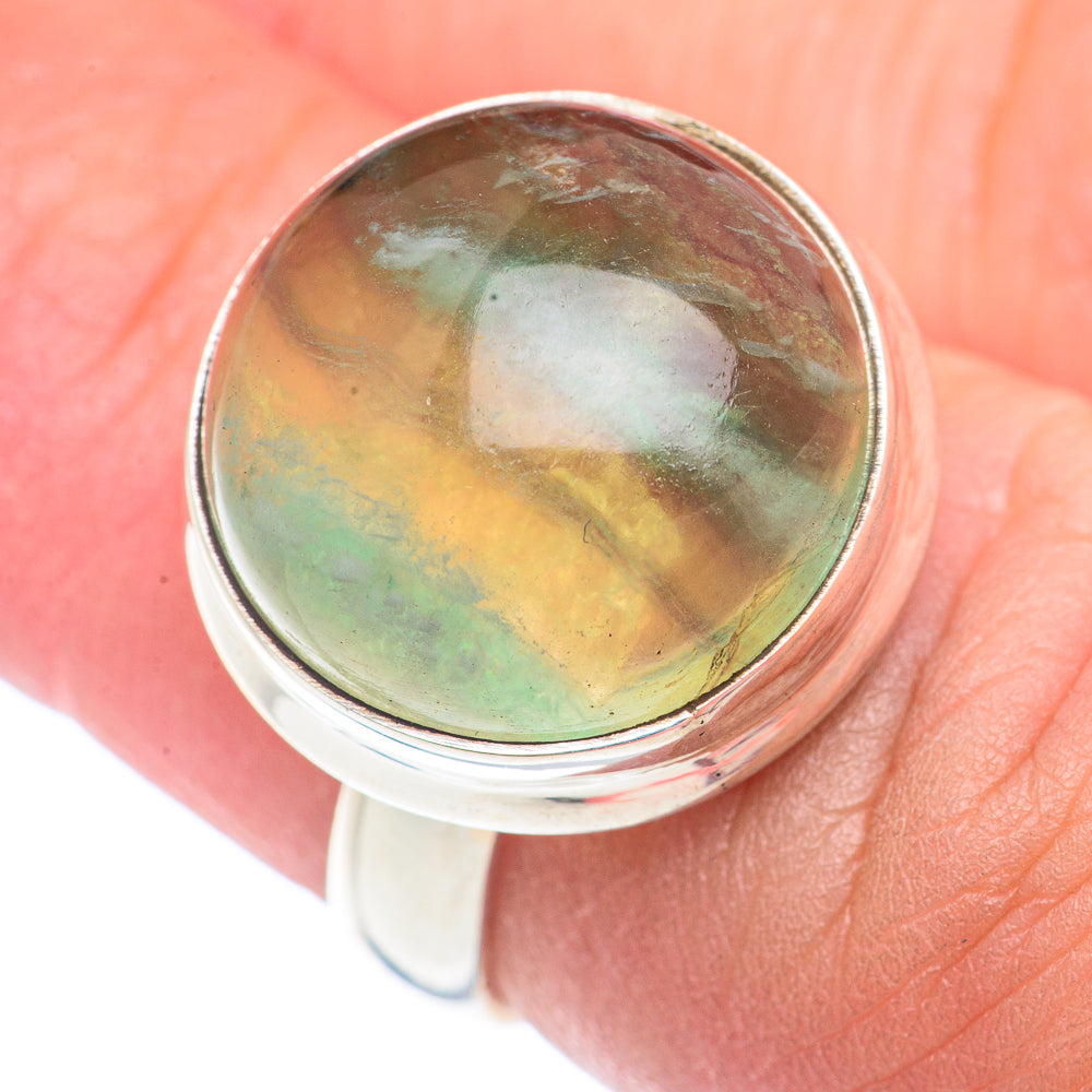Green Fluorite Rings handcrafted by Ana Silver Co - RING71579