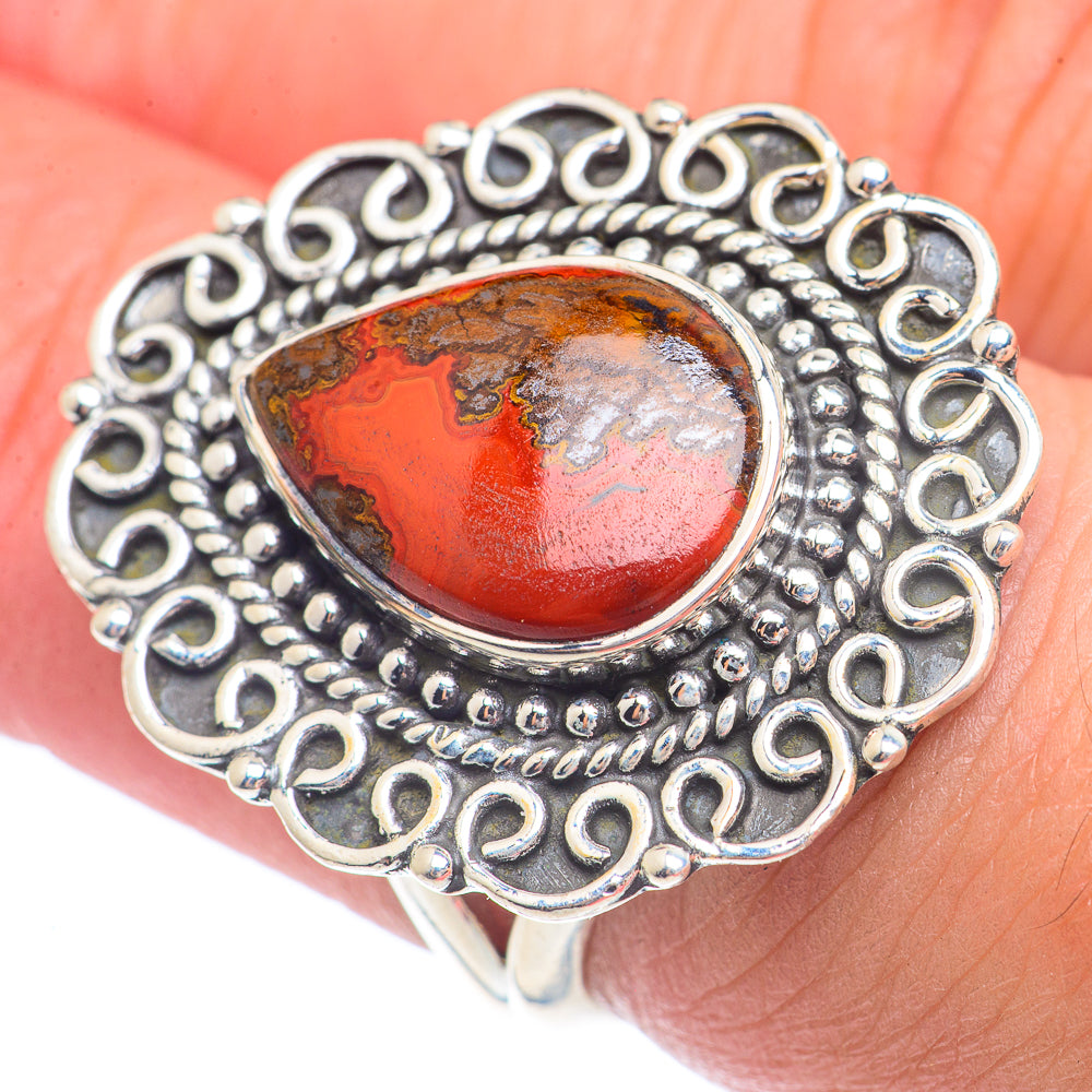 Moroccan Agate Rings handcrafted by Ana Silver Co - RING71581