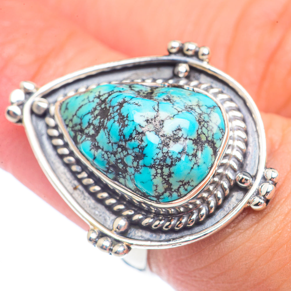 Tibetan Turquoise Rings handcrafted by Ana Silver Co - RING71607
