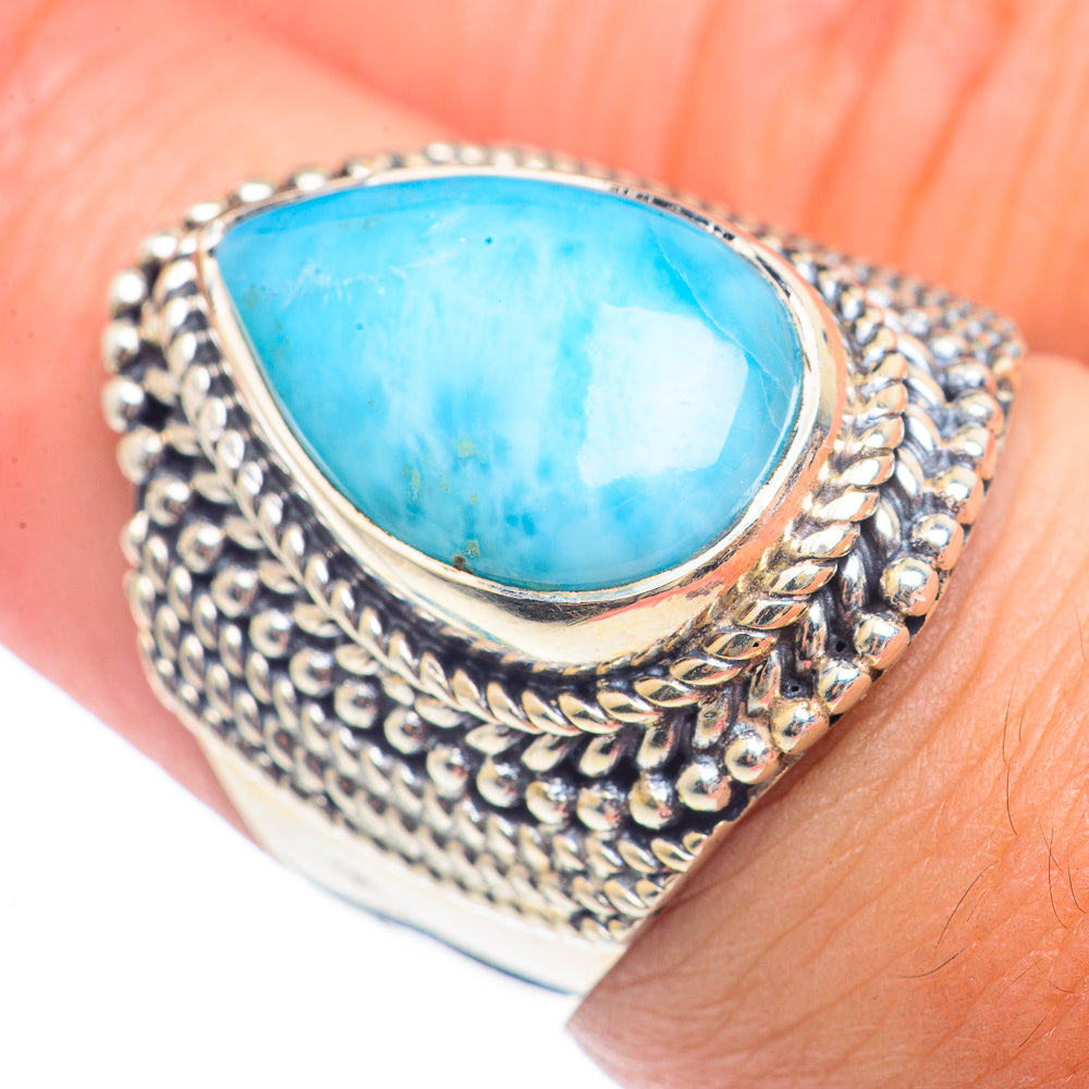 Larimar Rings handcrafted by Ana Silver Co - RING71614