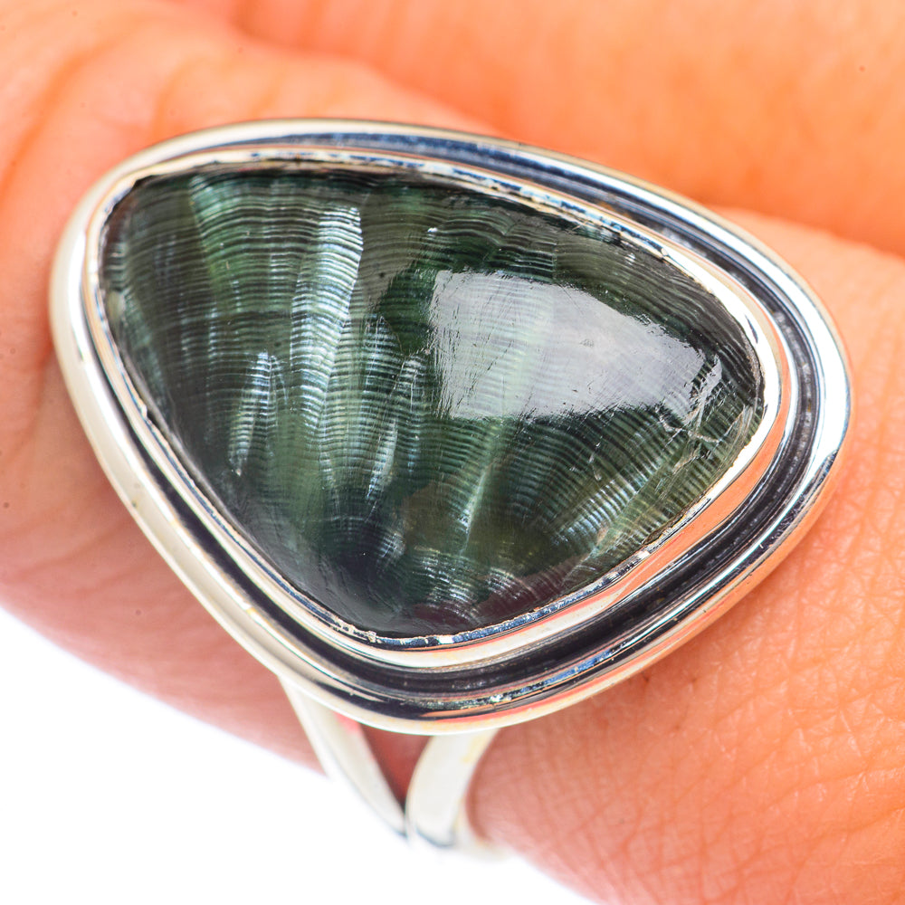 Seraphinite Rings handcrafted by Ana Silver Co - RING71617