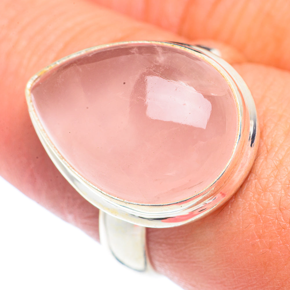 Rose Quartz Rings handcrafted by Ana Silver Co - RING71628