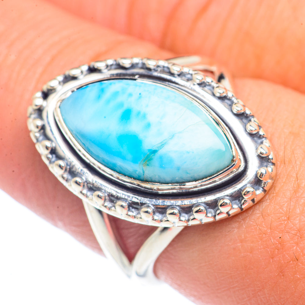 Larimar Rings handcrafted by Ana Silver Co - RING71644