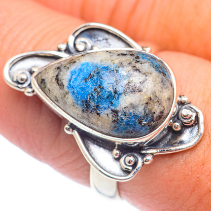 K2 Blue Azurite Rings handcrafted by Ana Silver Co - RING71649