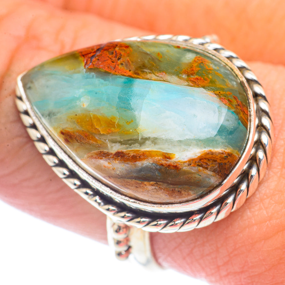 Peruvian Opal Rings handcrafted by Ana Silver Co - RING71650