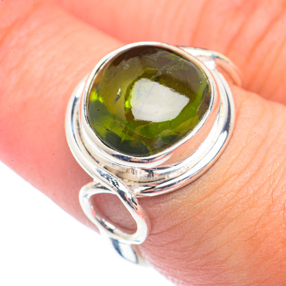 Green Tourmaline Rings handcrafted by Ana Silver Co - RING71651