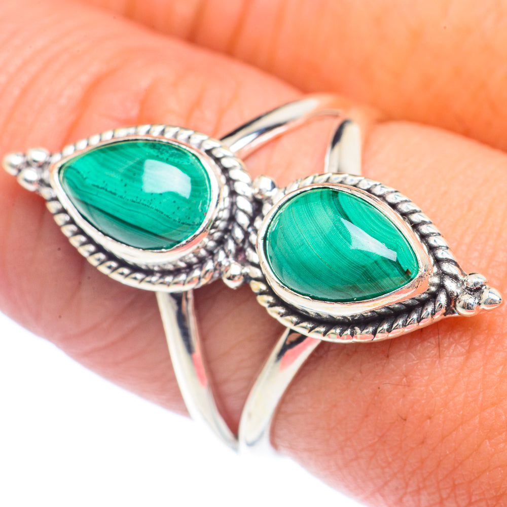 Malachite Rings handcrafted by Ana Silver Co - RING71655
