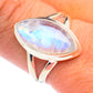 Rainbow Moonstone Rings handcrafted by Ana Silver Co - RING71675
