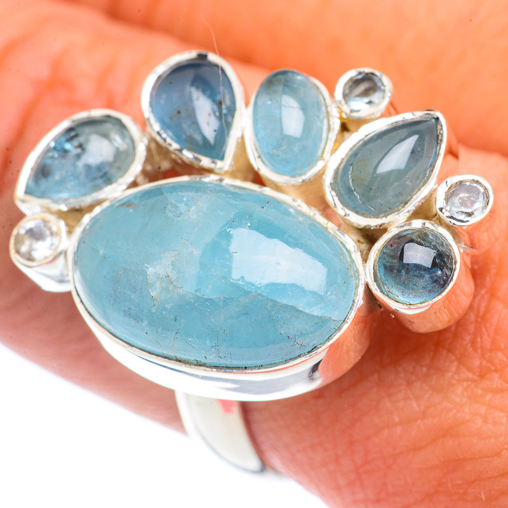 Aquamarine Rings handcrafted by Ana Silver Co - RING71681