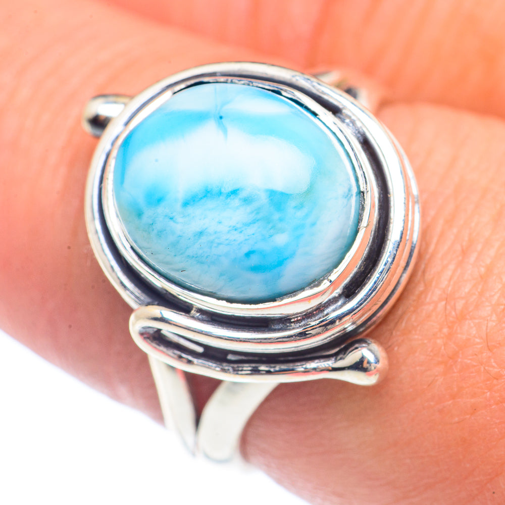 Larimar Rings handcrafted by Ana Silver Co - RING71685