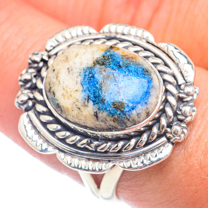 K2 Blue Azurite Rings handcrafted by Ana Silver Co - RING71688