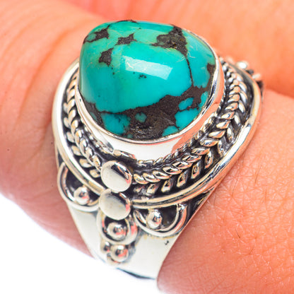 Tibetan Turquoise Rings handcrafted by Ana Silver Co - RING71690