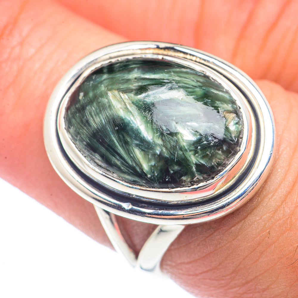 Seraphinite Rings handcrafted by Ana Silver Co - RING71691