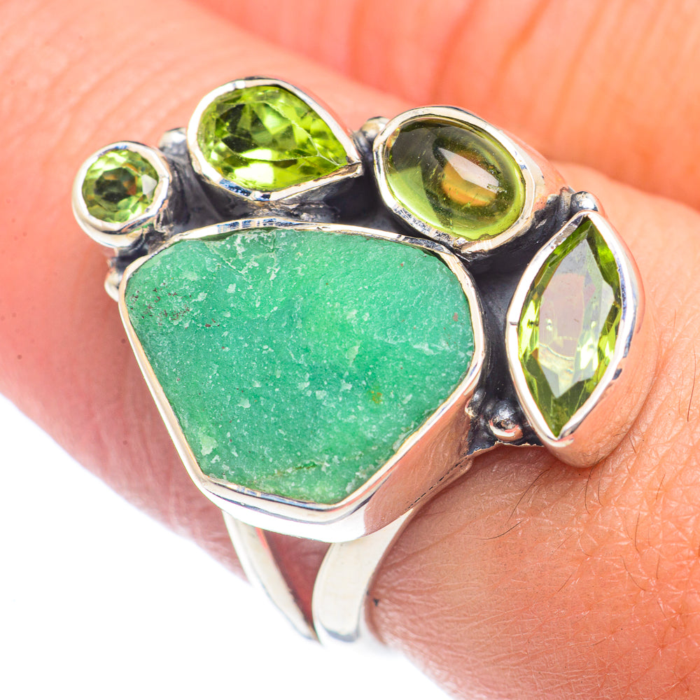 Chrysoprase Rings handcrafted by Ana Silver Co - RING71692