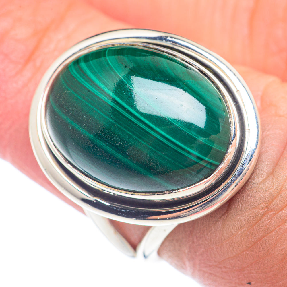 Malachite Rings handcrafted by Ana Silver Co - RING71693