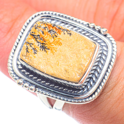 Germany Psilomelane Dendrite Rings handcrafted by Ana Silver Co - RING71695