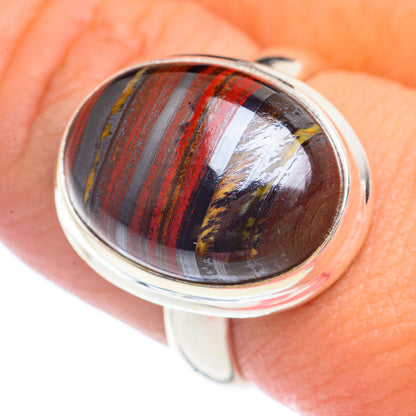 Red Tiger Iron Rings handcrafted by Ana Silver Co - RING71696