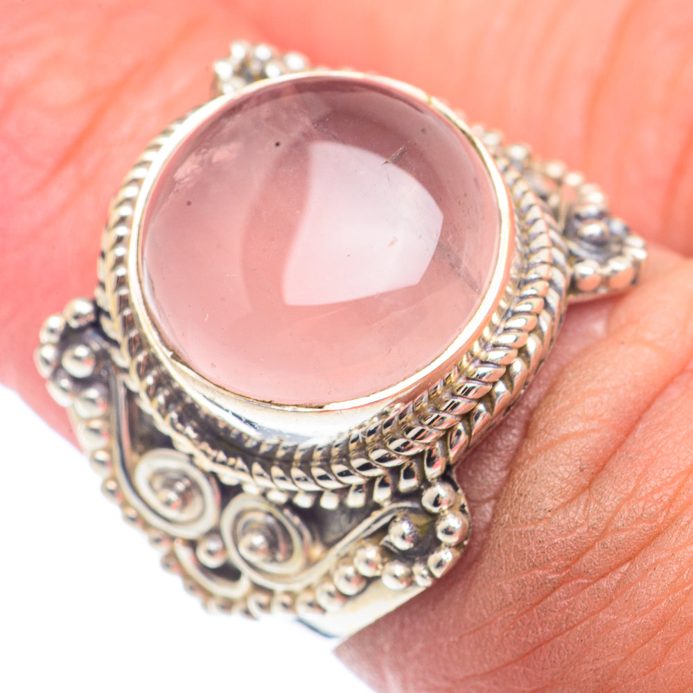 Rose Quartz Rings handcrafted by Ana Silver Co - RING71704