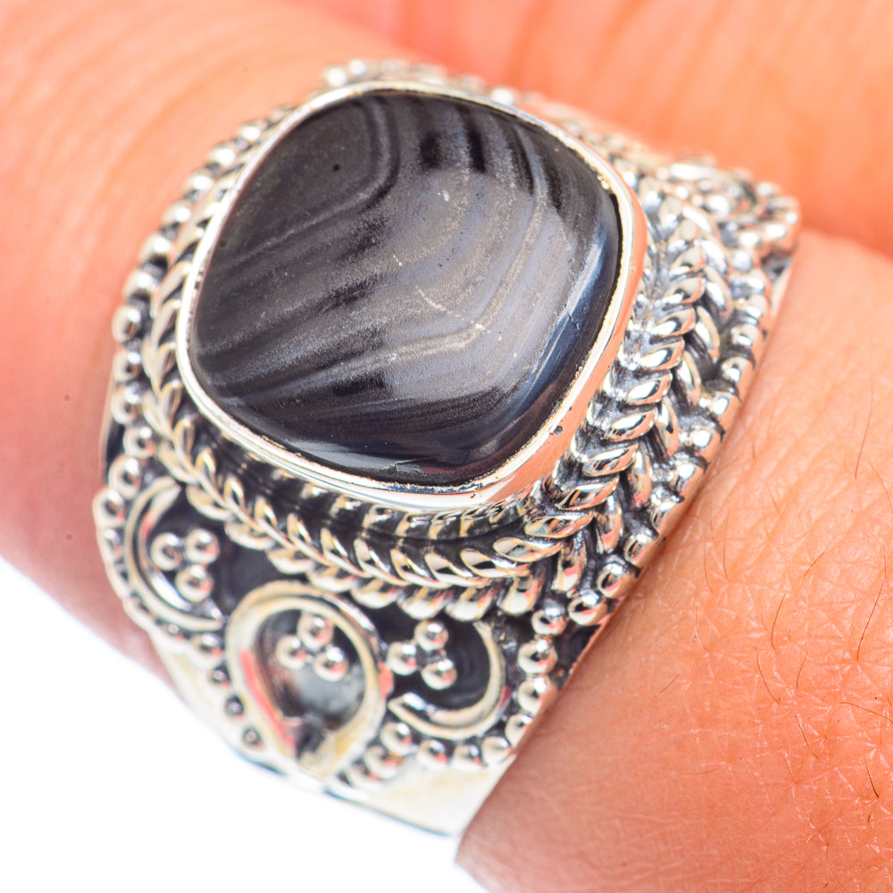 Psilomelane Rings handcrafted by Ana Silver Co - RING71708