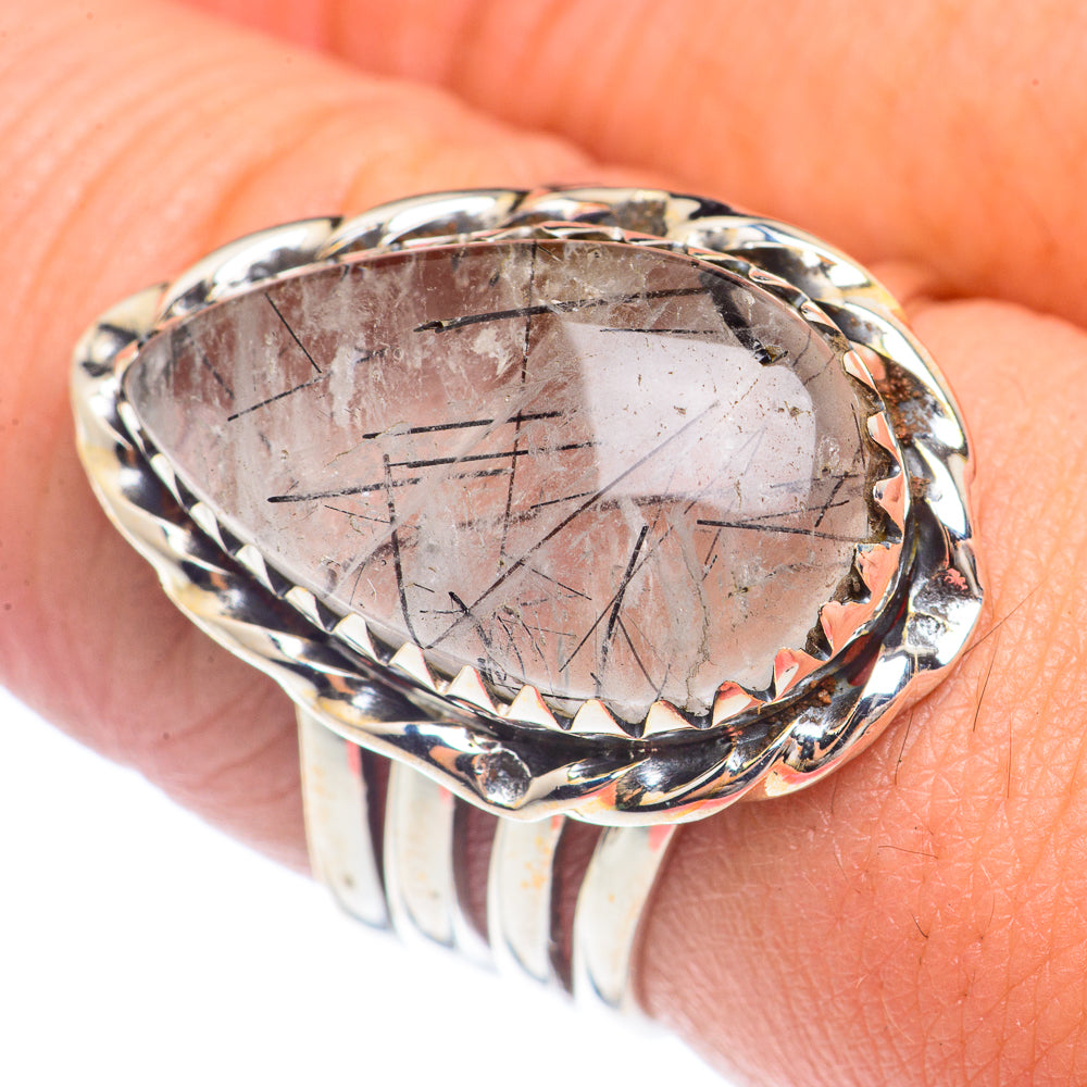 Tourmalinated Quartz Rings handcrafted by Ana Silver Co - RING71709