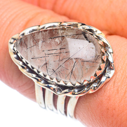 Tourmalinated Quartz Rings handcrafted by Ana Silver Co - RING71709