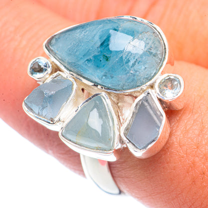 Aquamarine Rings handcrafted by Ana Silver Co - RING71722