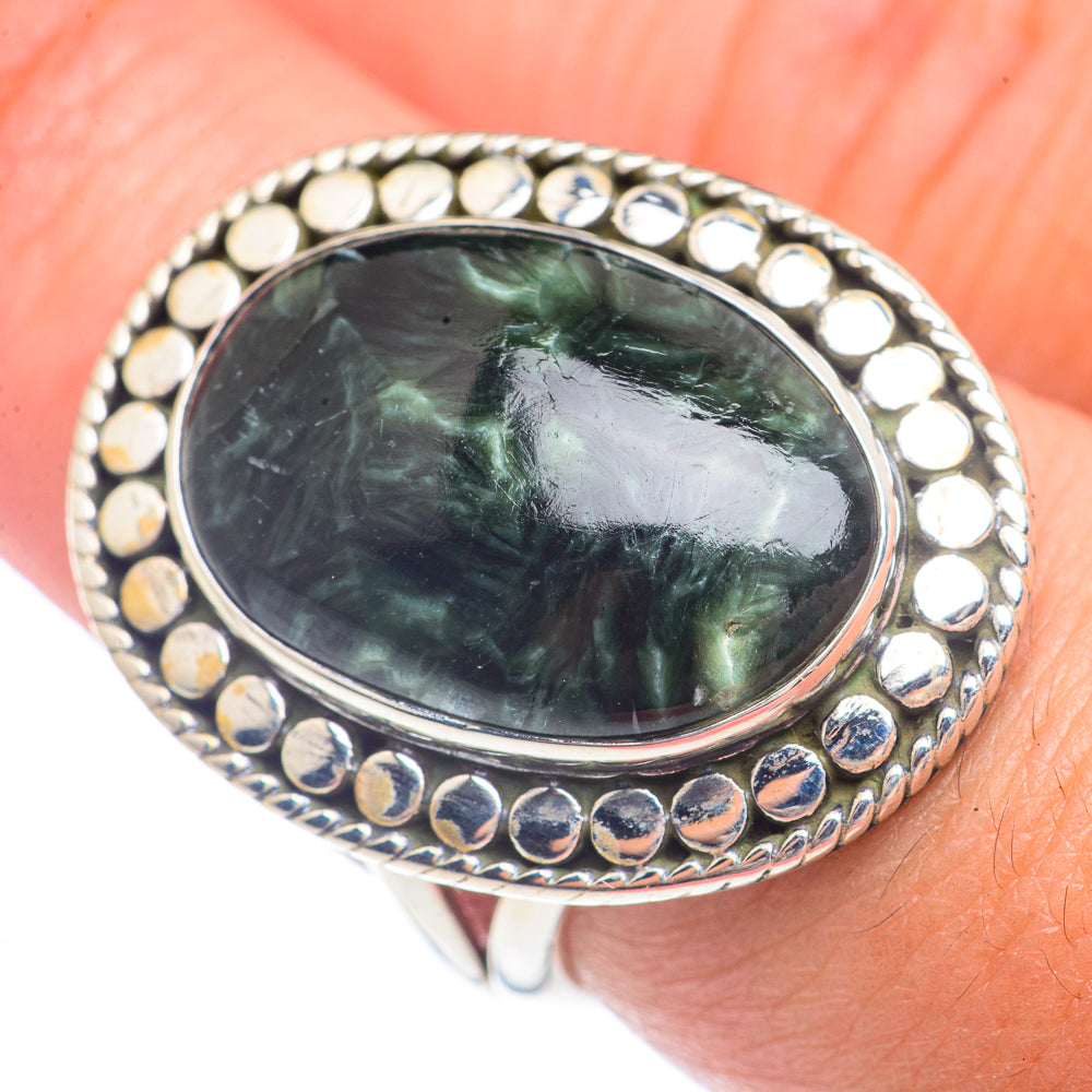 Seraphinite Rings handcrafted by Ana Silver Co - RING71728