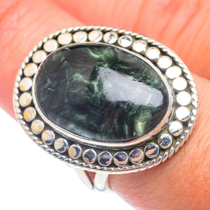 Seraphinite Rings handcrafted by Ana Silver Co - RING71728