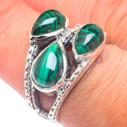 Malachite Rings handcrafted by Ana Silver Co - RING71730