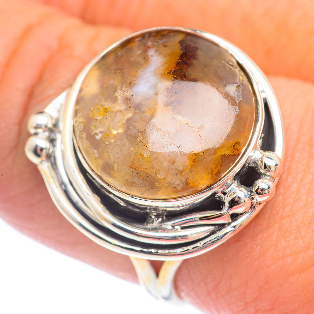 Plume Agate Rings handcrafted by Ana Silver Co - RING71731