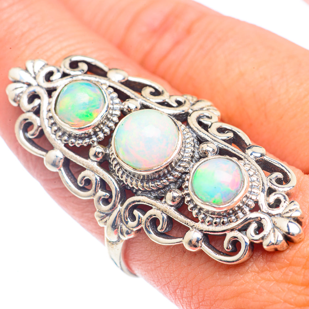Ethiopian Opal Rings handcrafted by Ana Silver Co - RING71754