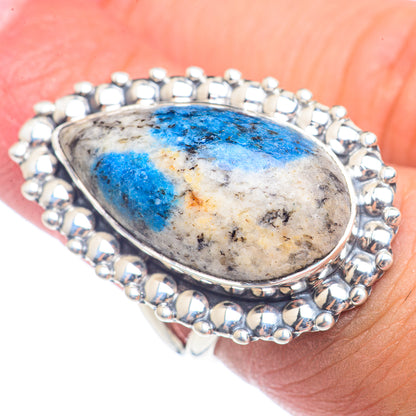 K2 Blue Azurite Rings handcrafted by Ana Silver Co - RING71762