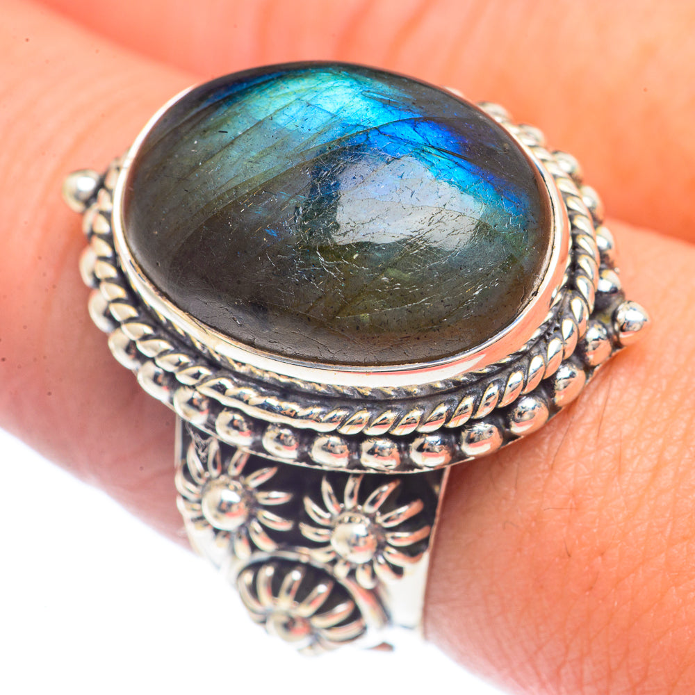 Labradorite Rings handcrafted by Ana Silver Co - RING71766
