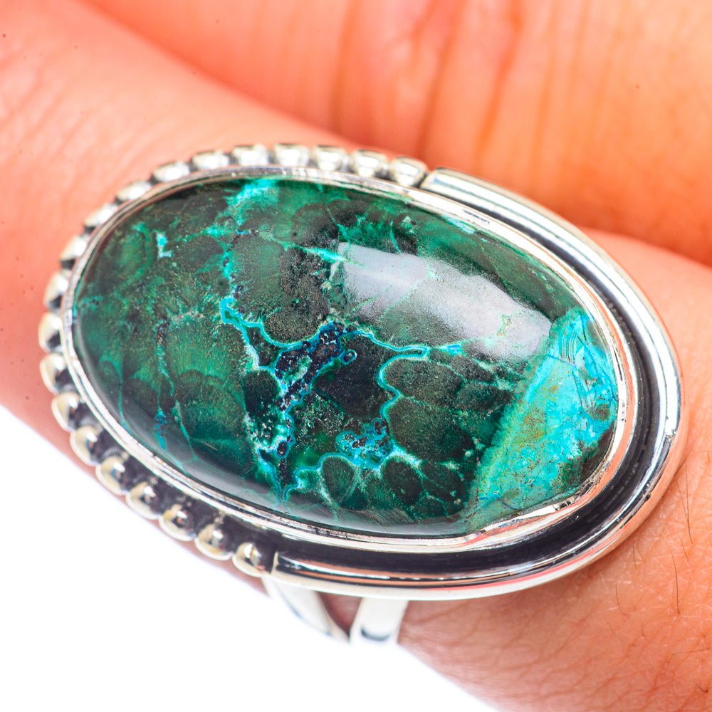 Chrysocolla Rings handcrafted by Ana Silver Co - RING71771