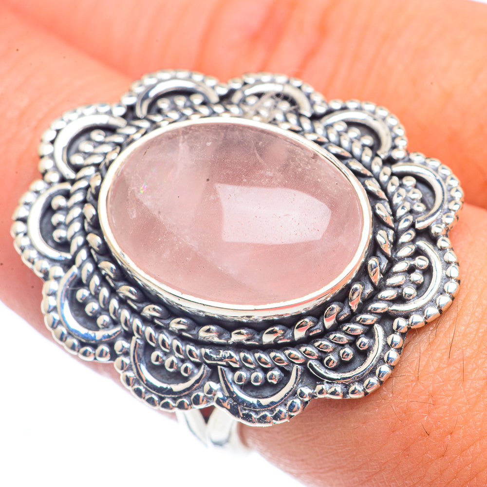 Rose Quartz Rings handcrafted by Ana Silver Co - RING71785
